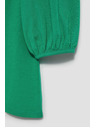 Moodo Гладка тениска с обемни ръкави в зелено Moodo