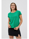 Moodo Памучна тениска с джобче в зелено Moodo