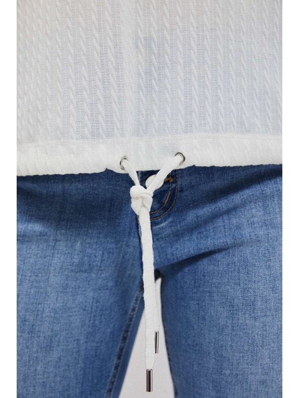 Moodo Топ от структурирана материя в перлен цвят Moodo