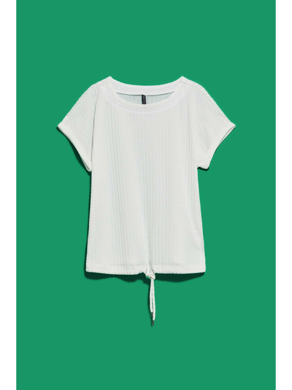 Moodo Топ от структурирана материя в перлен цвят Moodo