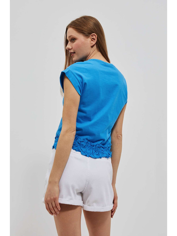 Moodo Гладка азурна тениска Moodo