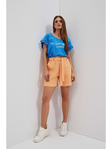 Moodo Blouse with Print and Ruffle Sleeve Moodo