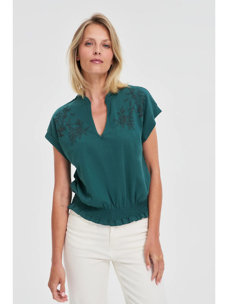 Moodo Cotton Blouse Green Moodo