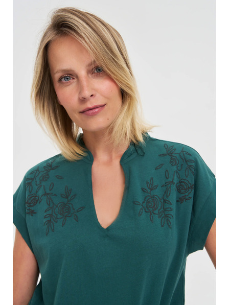 Moodo Cotton Blouse Green Moodo