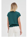 Moodo Памучна блуза в зелено Moodo