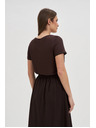 Moodo Кафява тениска с къс ръкав Moodo