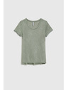 Moodo Блуза с къс ръкав в маслинено Moodo