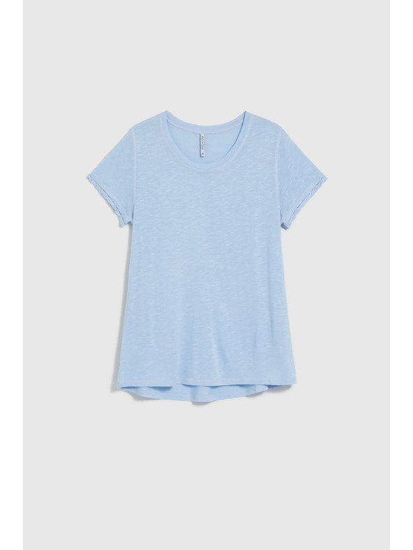 Moodo Светлосиня блуза с кръгло деколте Moodo