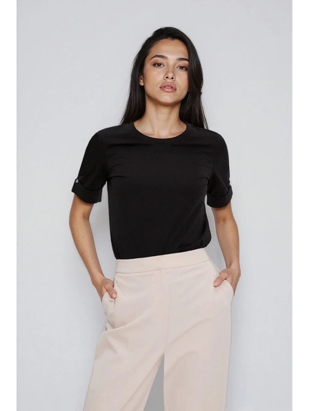 Moodo Памучна тениска черна Moodo