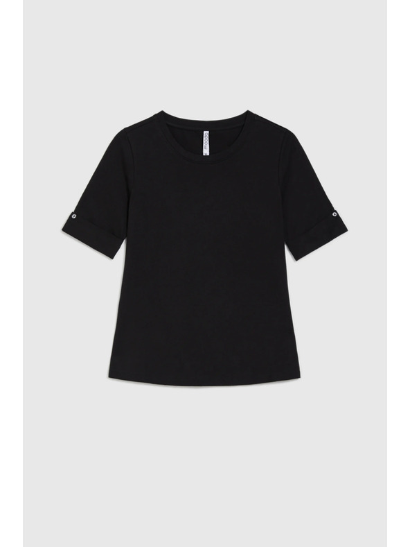 Moodo Памучна тениска черна Moodo