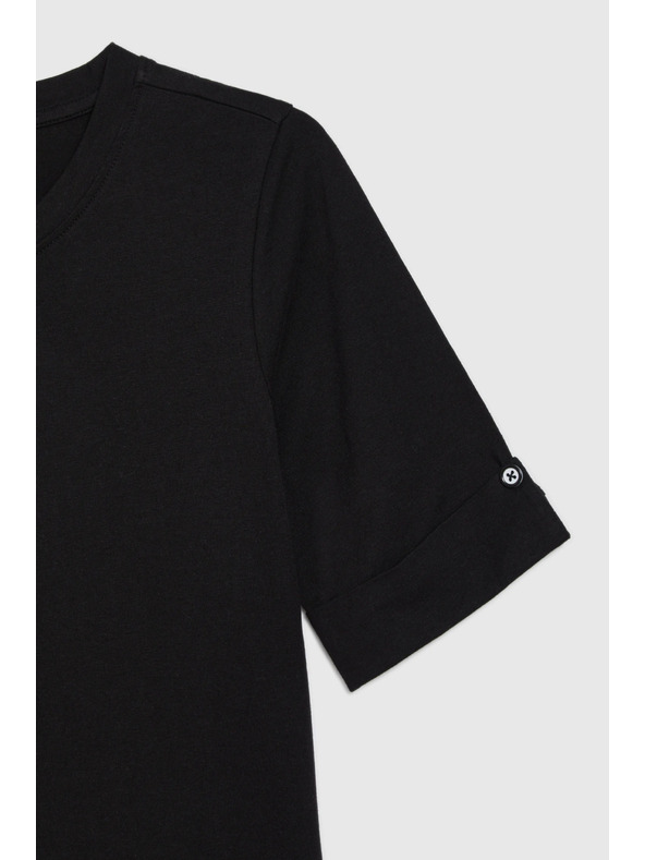 Moodo Памучна тениска черна Moodo