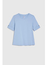 Moodo Светлосиня памучна тениска Moodo