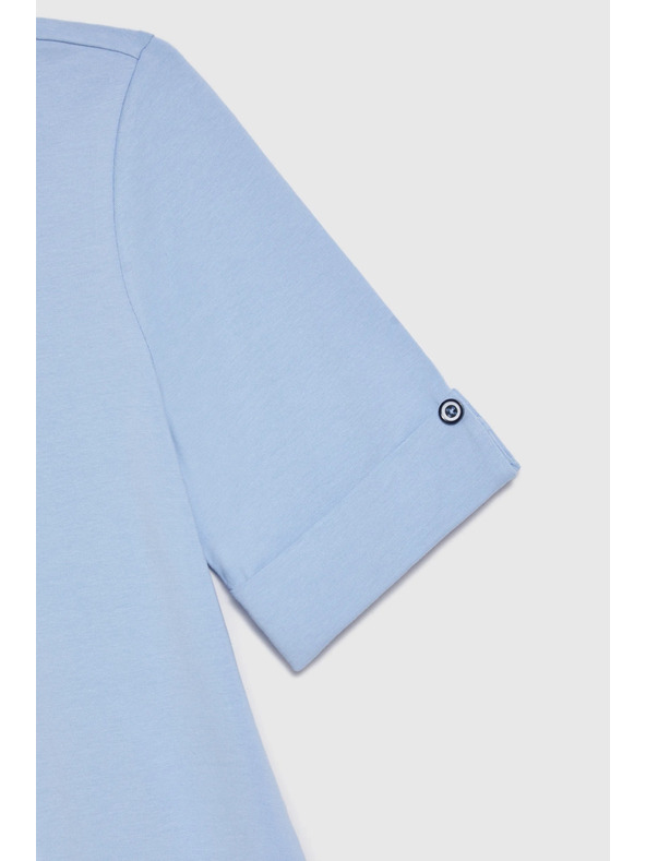 Moodo Светлосиня памучна тениска Moodo