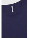 Moodo Тъмносиня блуза от рипсено трико Moodo