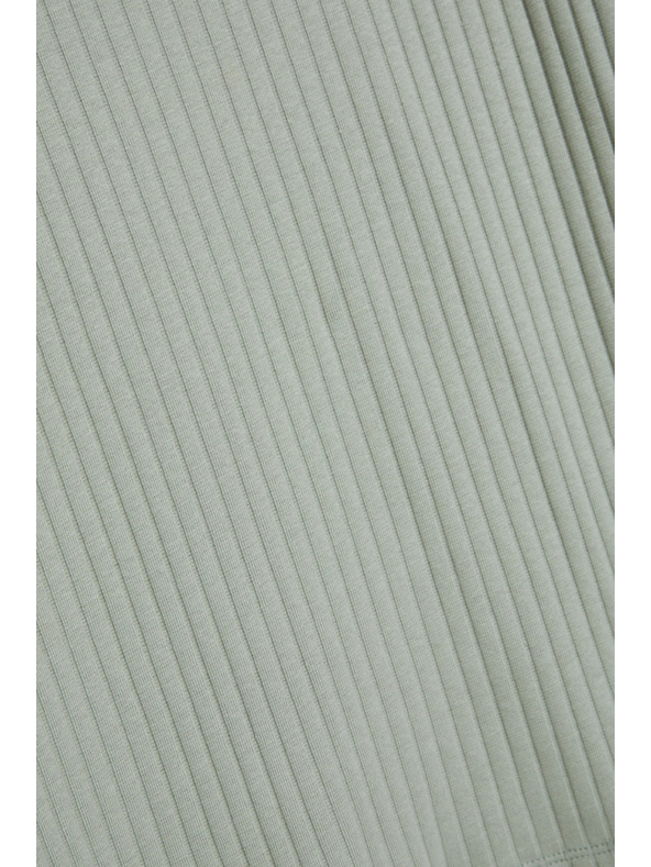 Moodo Оливена блуза от рипсено трико Moodo