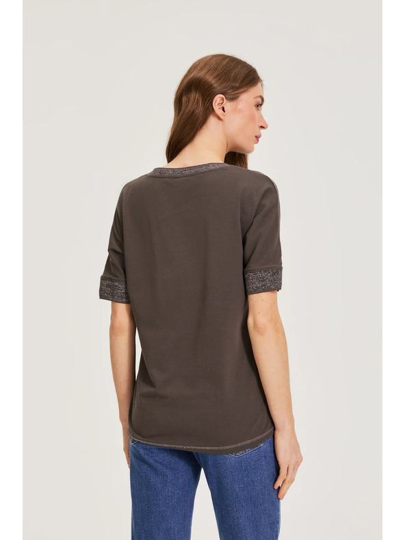 Moodo Кафява блуза с принт Moodo