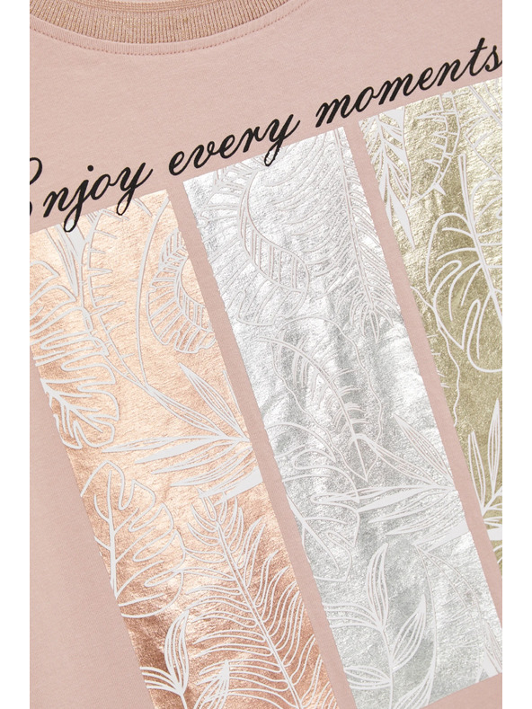 Moodo Памучна блуза с принт Moodo