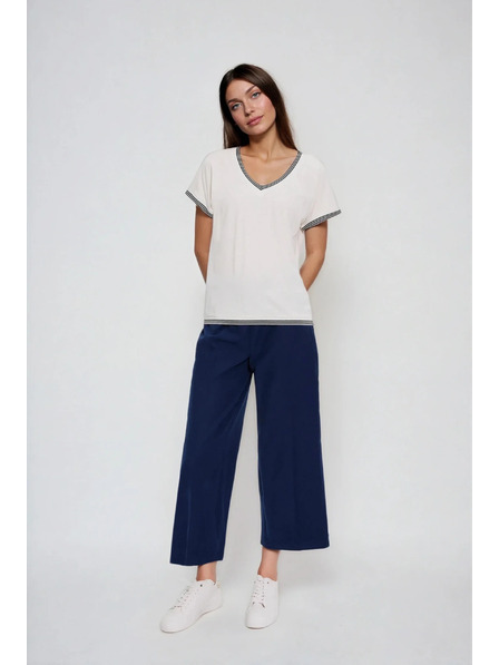 Moodo Бяла памучна блуза Moodo