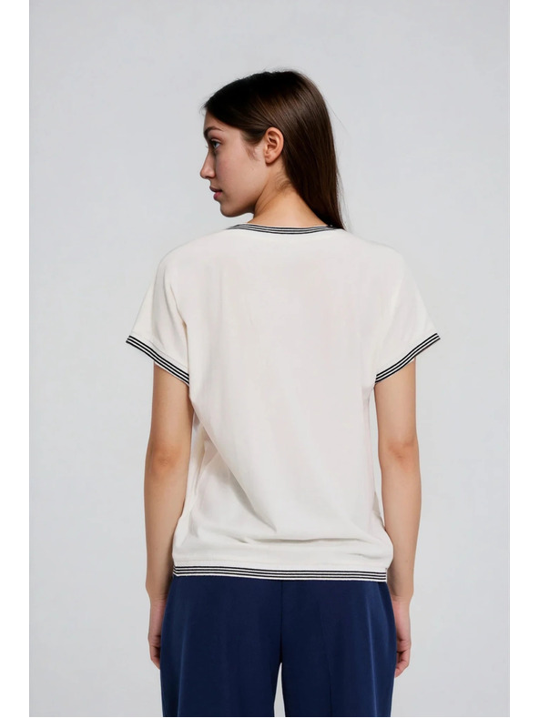 Moodo Бяла памучна блуза Moodo