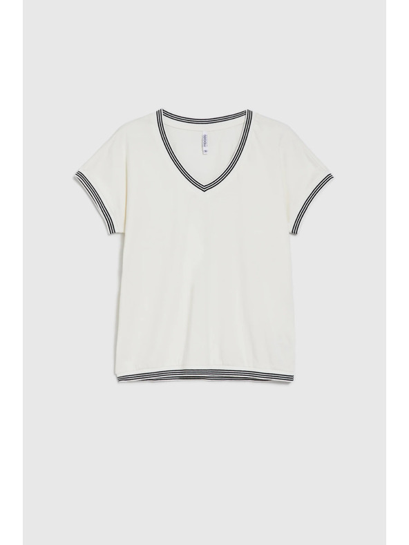 Moodo Бяла памучна блуза Moodo