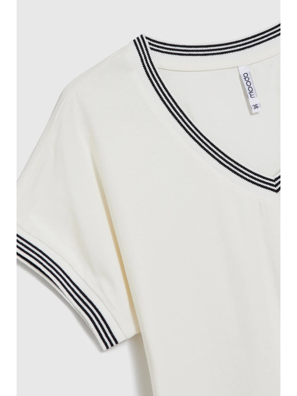 Moodo Бяла памучна блуза Moodo