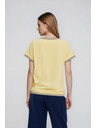 Moodo Жълта блуза с декоративна окантовка Moodo