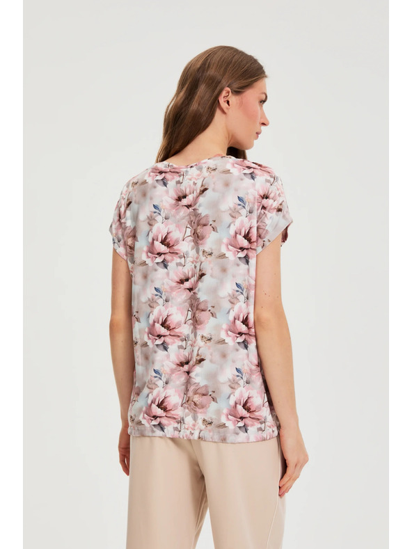 Moodo Розова флорална блуза Moodo