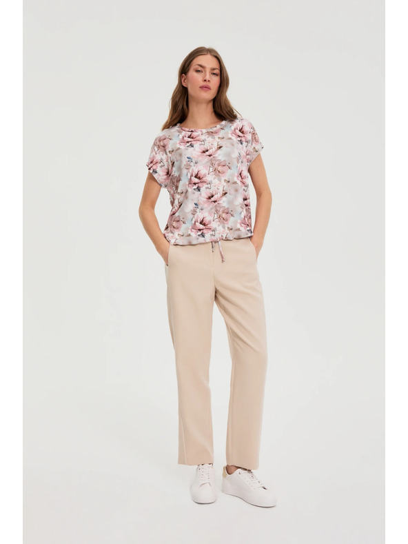 Moodo Розова флорална блуза Moodo