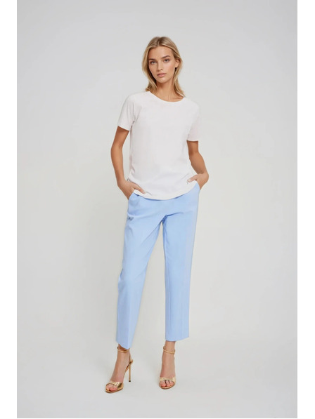 Moodo Бяла блуза с декоративни копчета Moodo