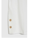 Moodo Бяла блуза с декоративни копчета Moodo
