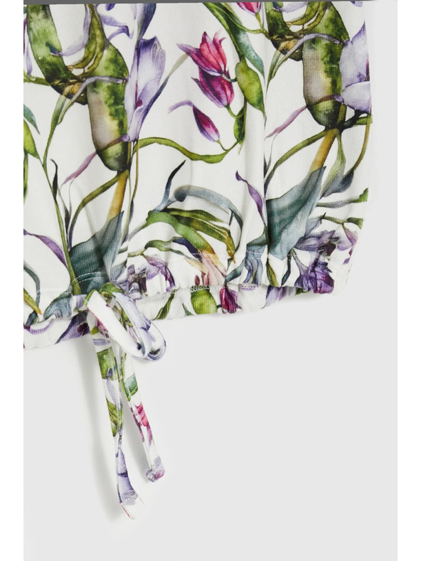 Moodo Бяла флорална блуза Moodo