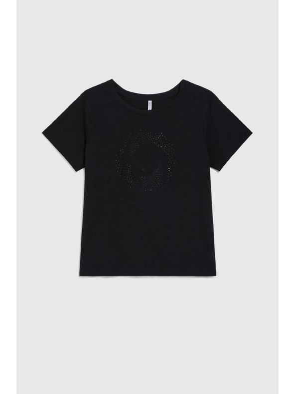 Moodo Черна блуза с джобове Moodo