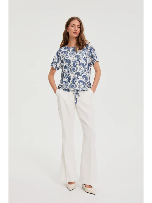 Moodo Бял топ с пейсли десен Moodo