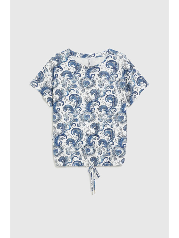 Moodo Бял топ с пейсли десен Moodo