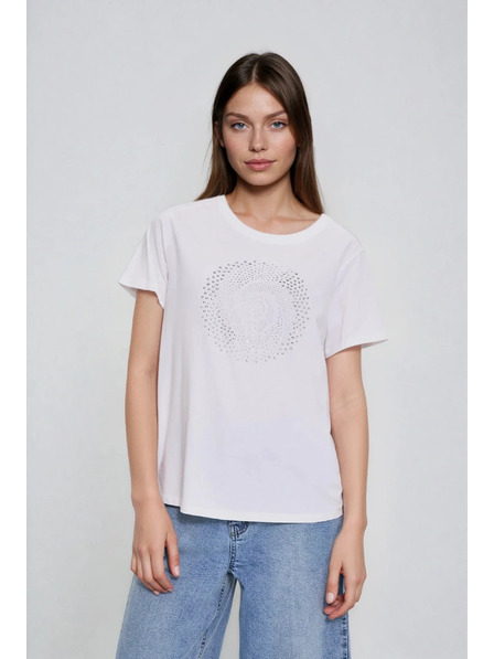 Moodo Бяла блуза с джобове Moodo