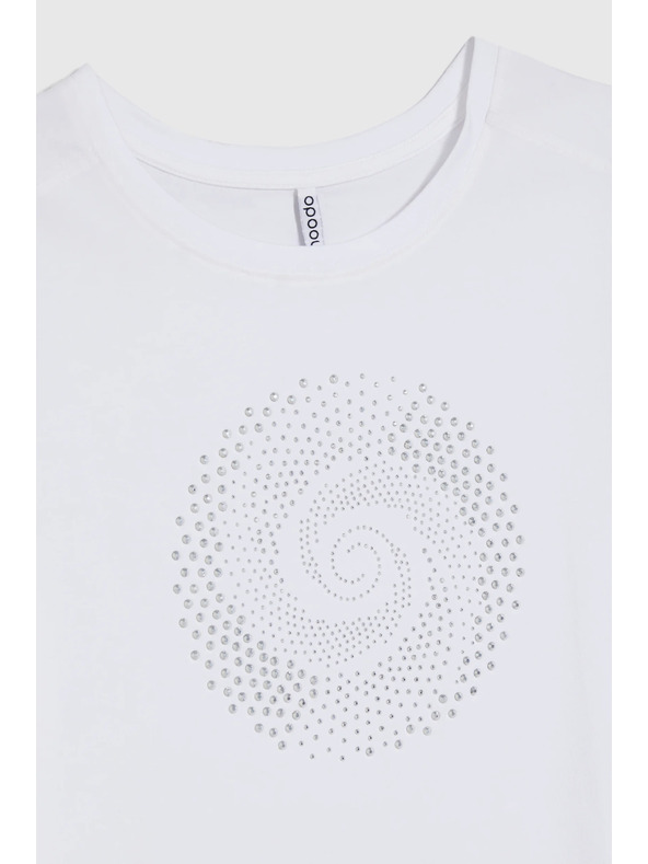 Moodo Бяла блуза с джобове Moodo