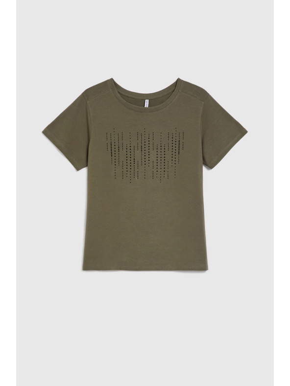 Moodo Маслинена блуза с джобове Moodo