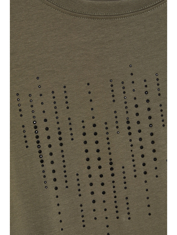 Moodo Маслинена блуза с джобове Moodo