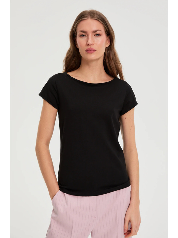 Moodo Памучна тениска черна Moodo