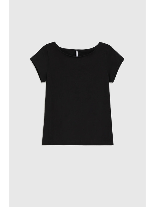 Moodo Памучна тениска черна Moodo