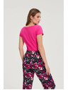 Moodo Фуксия памучна тениска Moodo