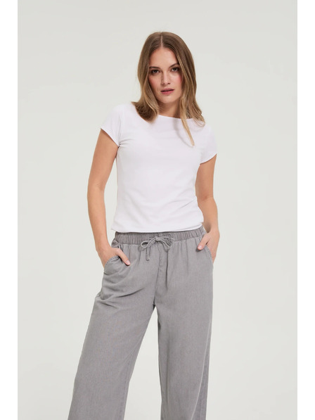 Moodo Бяла памучна тениска Moodo