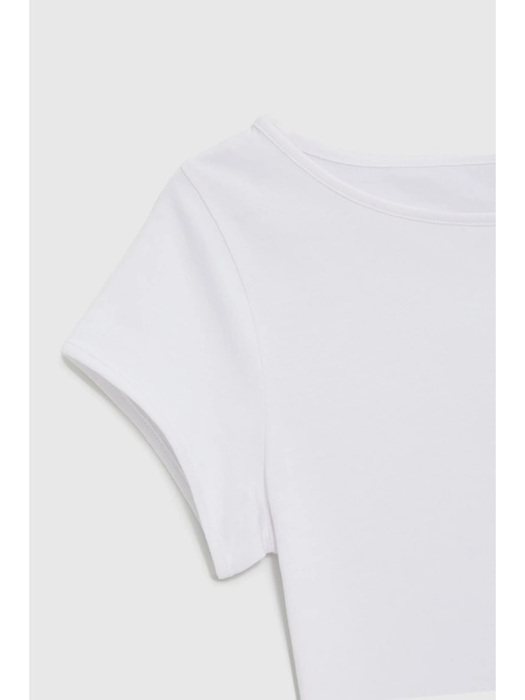 Moodo Бяла памучна тениска Moodo