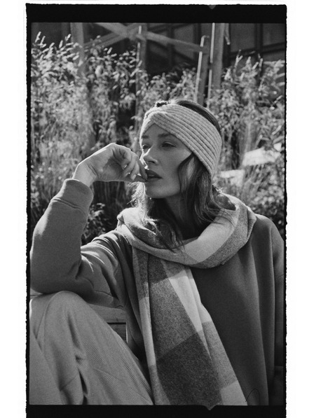 Moodo Сива плетена диадема Moodo