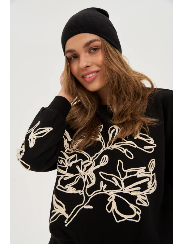 Moodo Черна гладка шапка Moodo