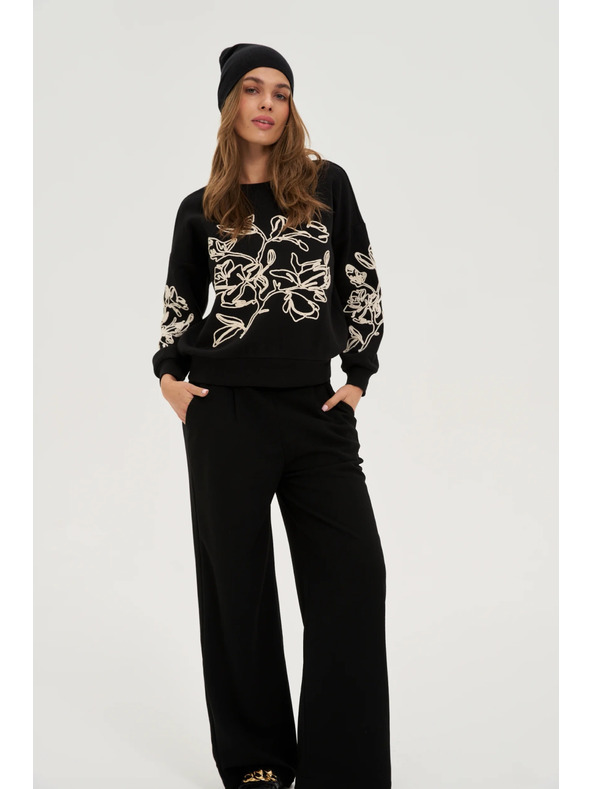 Moodo Черна гладка шапка Moodo