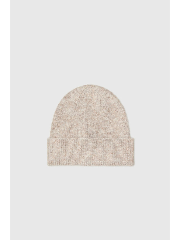 Moodo Бежова шапка с вълнена примес Moodo