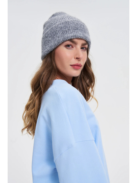 Moodo Сива шапка с вълнена примес Moodo