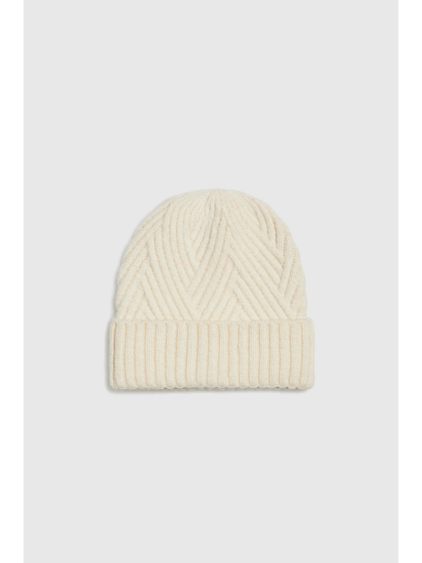 Moodo Светлобежова вълнена шапка Moodo