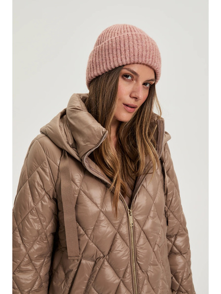 Moodo Тъмнорозова шапка с вълнена смес Moodo